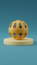 Treat-Dispensing Ball with Sunbeam Texture